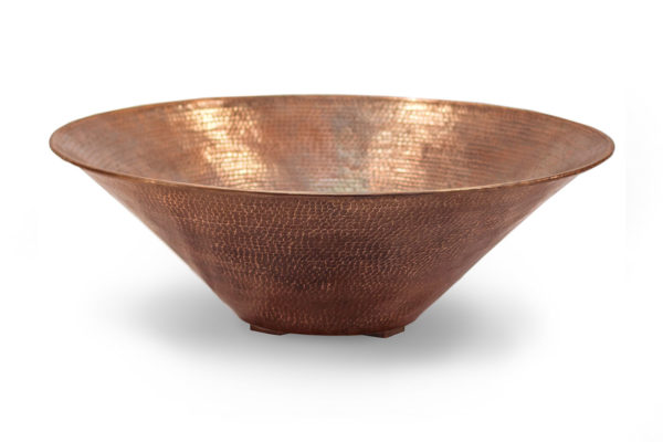 Hammered Copper Cone Fire Bowl
